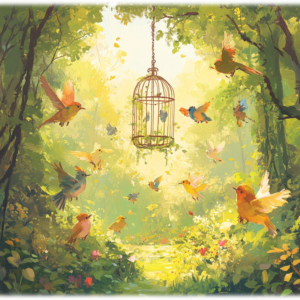 【絵本＋動画】カゴの中の先生鳥とヒナたち