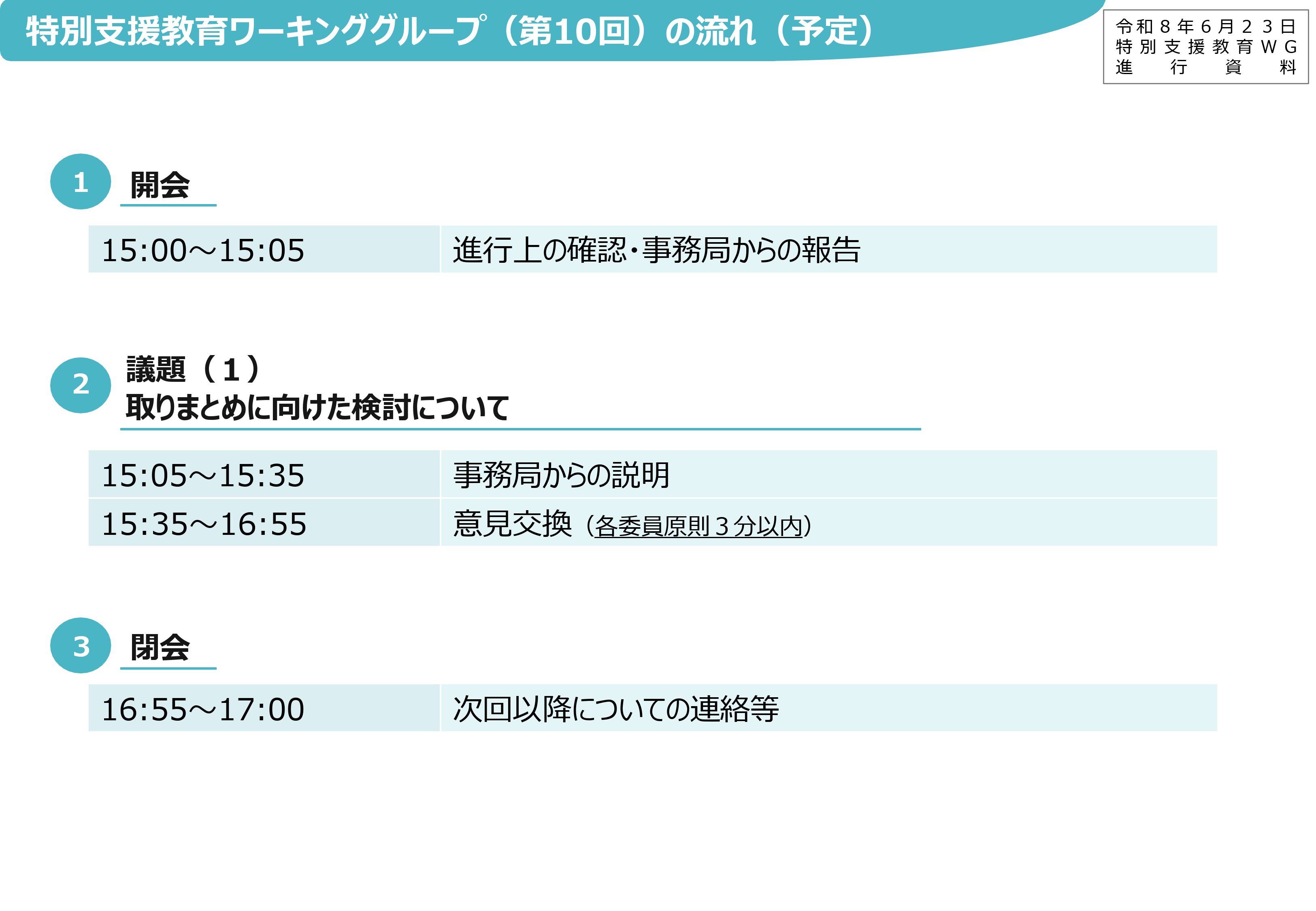 教育課程部会_特別支援教育ワーキンググループ（第10回）配付資料_1
