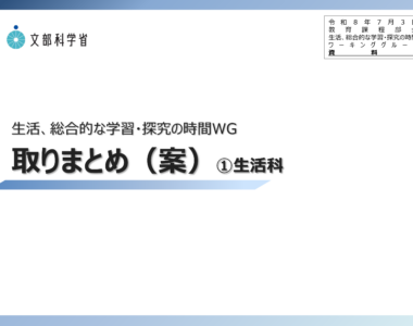 中央教育審議会初等中等教育分科会教育課程部会生活、総合的な学習・探究の時間ワーキンググループの配付資料を掲載しました_1