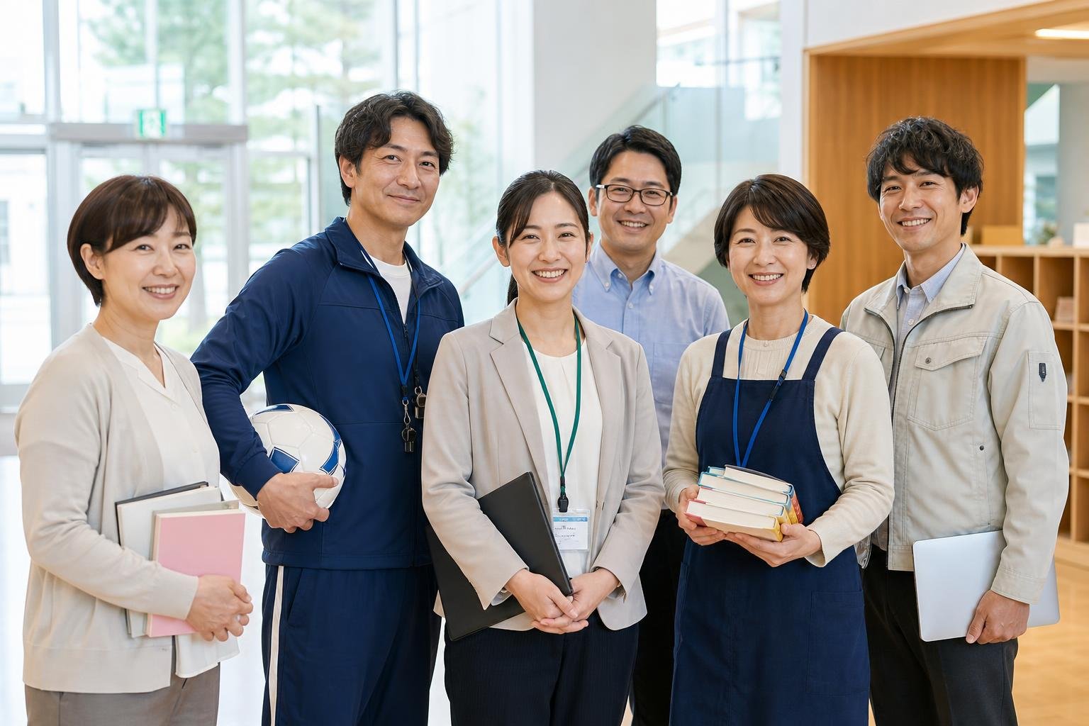 【現場視点】多様な専門性を有する質の高い教職員集団の形成を加速するための方策について（審議のまとめ）をテーマにしたAI生成イメージ