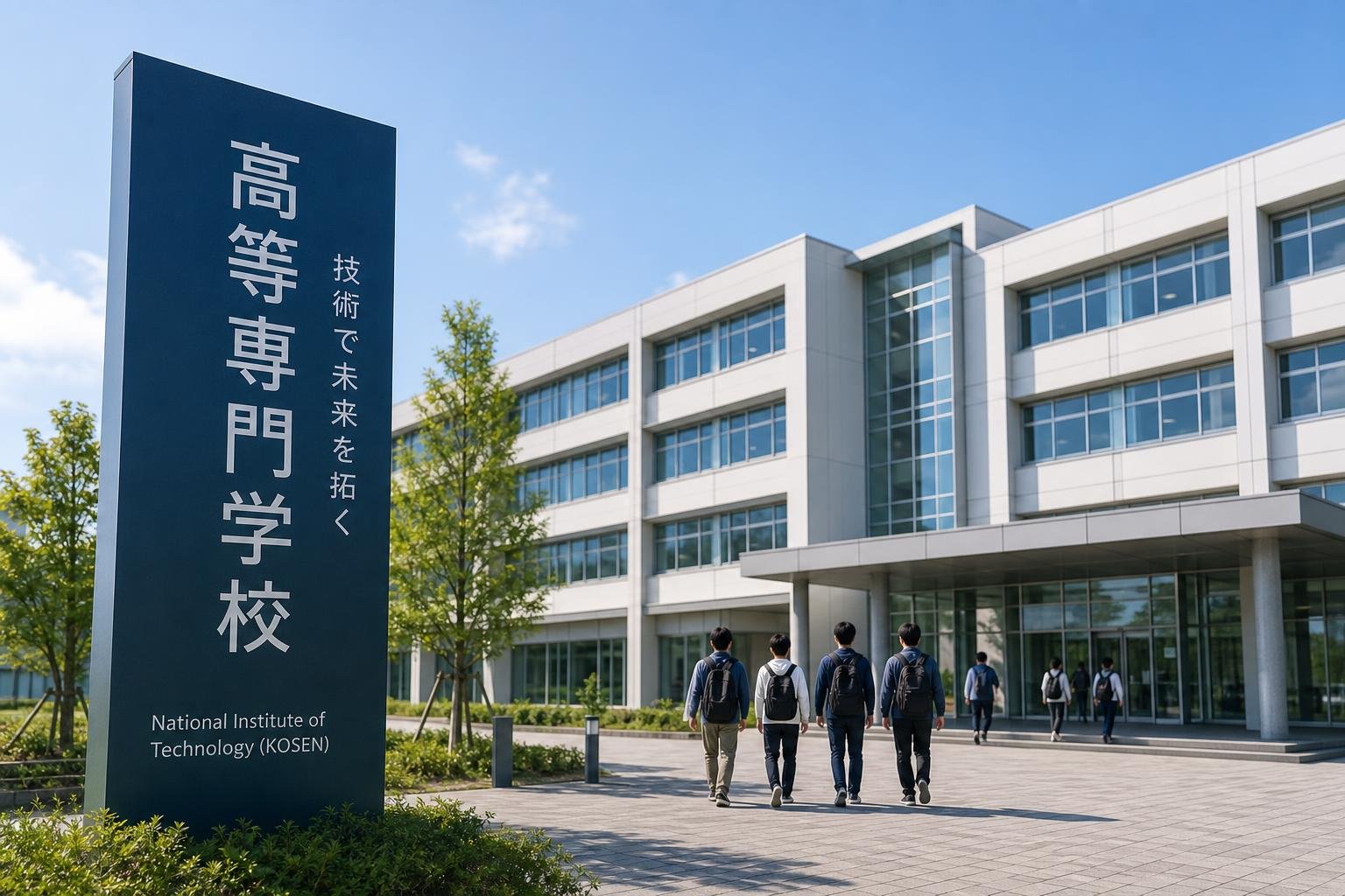 【現場視点】高等専門学校の機能強化に関する検討会（第5回）配布資料をテーマにしたAI生成イメージ