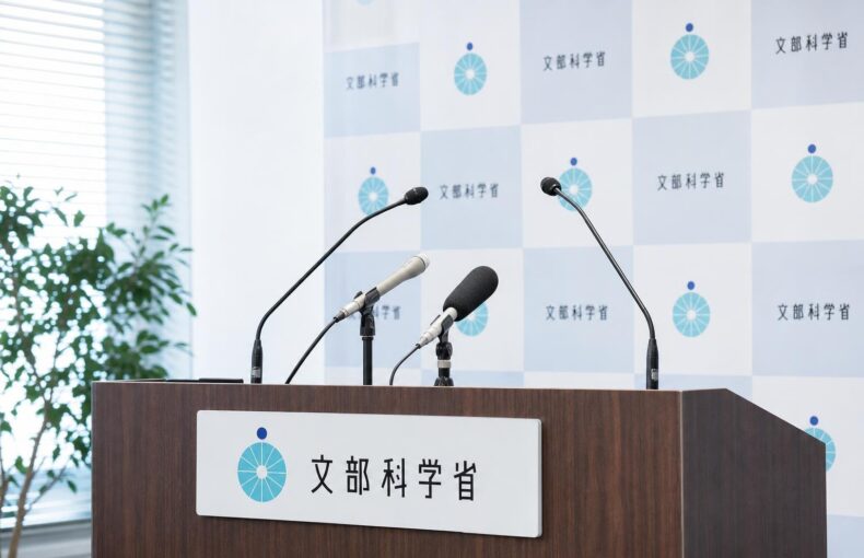 【現場視点】関芳弘文部科学大臣記者会見録（令和8年9月25日）をテーマにしたAI生成イメージ