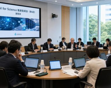 【現場視点】AI for Science推進委員会（第6回） 議事録をテーマにしたAI生成イメージ