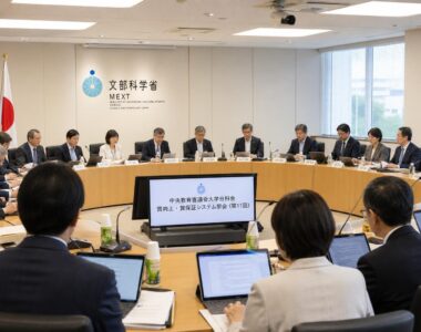 【現場視点】中央教育審議会大学分科会質向上・質保証システム部会（第11回）議事録をテーマにしたAI生成イメージ