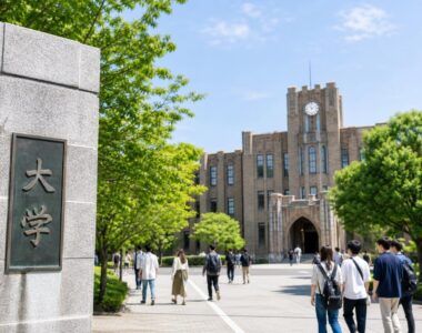 【現場視点】2040年を見据えた高等教育改革の方向性について～大学等の機能強化と量的規模適正化～をテーマにしたAI生成イメージ