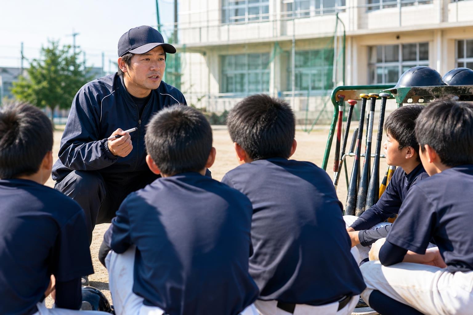 第30回:「部活のために死ねる教師」というエートス──「一億総特攻」の日本的組織論から見る学校現場の病理をテーマにしたAI生成イメージ