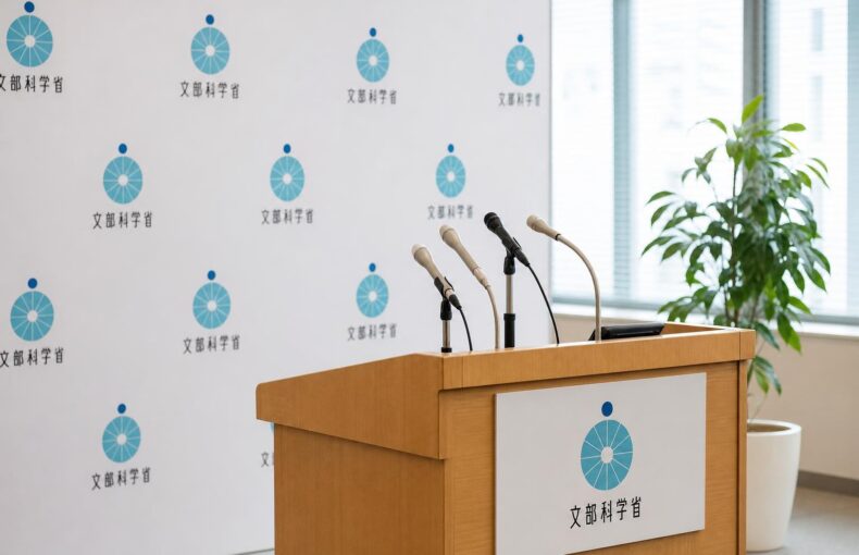 【現場視点】関芳弘文部科学大臣記者会見録（令和8年10月9日）をテーマにしたAI生成イメージ