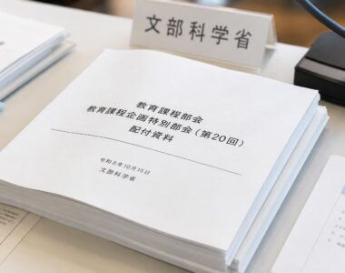 【現場視点】教育課程部会 教育課程企画特別部会(第20回) 配付資料をテーマにしたAI生成イメージ