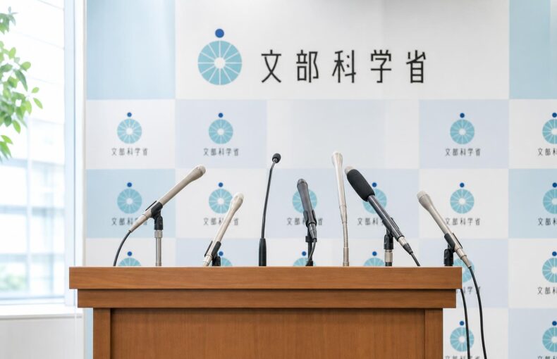【現場視点】関芳弘文部科学大臣記者会見録（令和8年10月16日）をテーマにしたAI生成イメージ