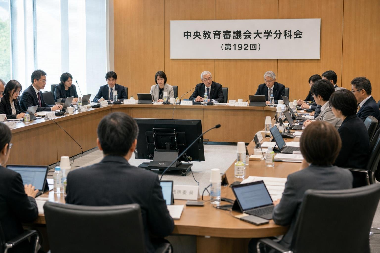 【現場視点】中央教育審議会大学分科会（第192回）議事録をテーマにしたAI生成イメージ