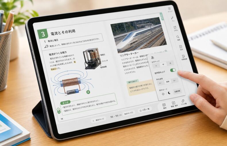 【現場視点】デジタルな形態を含む教科書の発行・採択等の指針に関する検討会議（第６回）配布資料をテーマにしたAI生成イメージ