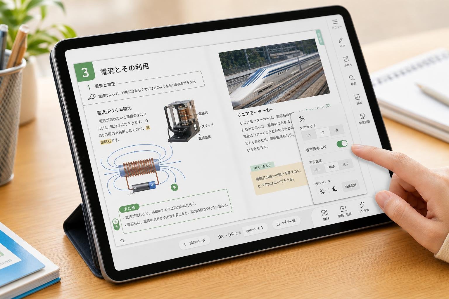 【現場視点】デジタルな形態を含む教科書の発行・採択等の指針に関する検討会議（第６回）配布資料をテーマにしたAI生成イメージ