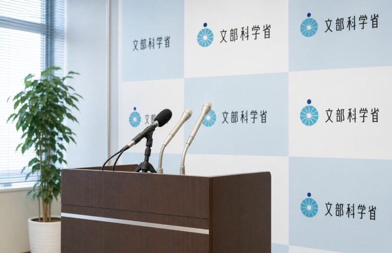 【現場視点】関芳弘文部科学大臣記者会見録（令和8年10月23日）をテーマにしたAI生成イメージ