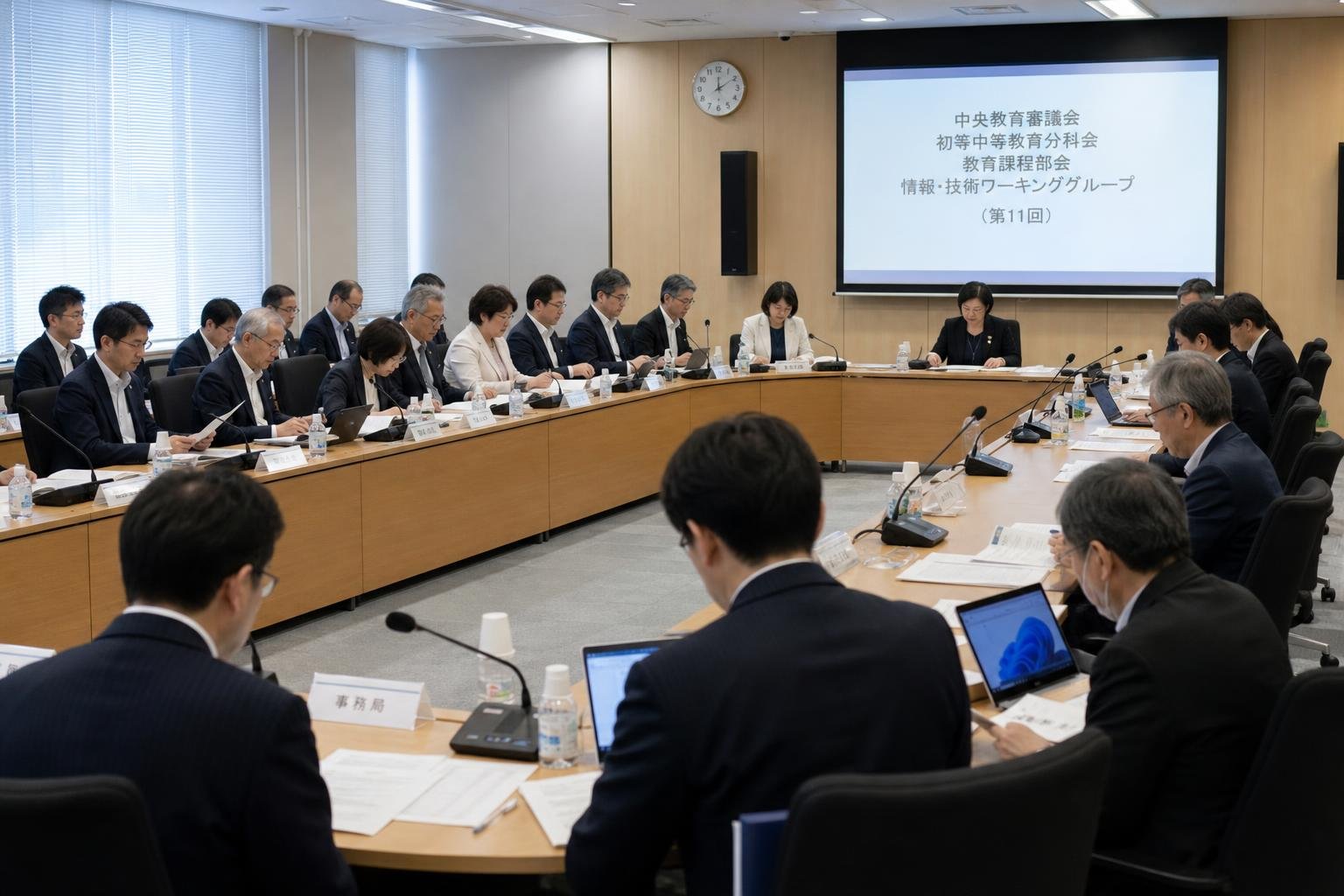【現場視点】中央教育審議会初等中等教育分科会教育課程部会情報・技術ワーキンググループ(第11回)議事録をテーマにしたAI生成イメージ